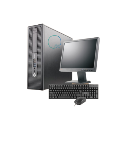 Ordenador reacondicionado Pack PC HP 800G1 i3-4160 con SSD + Monitor Lenovo 19¨ + teclado